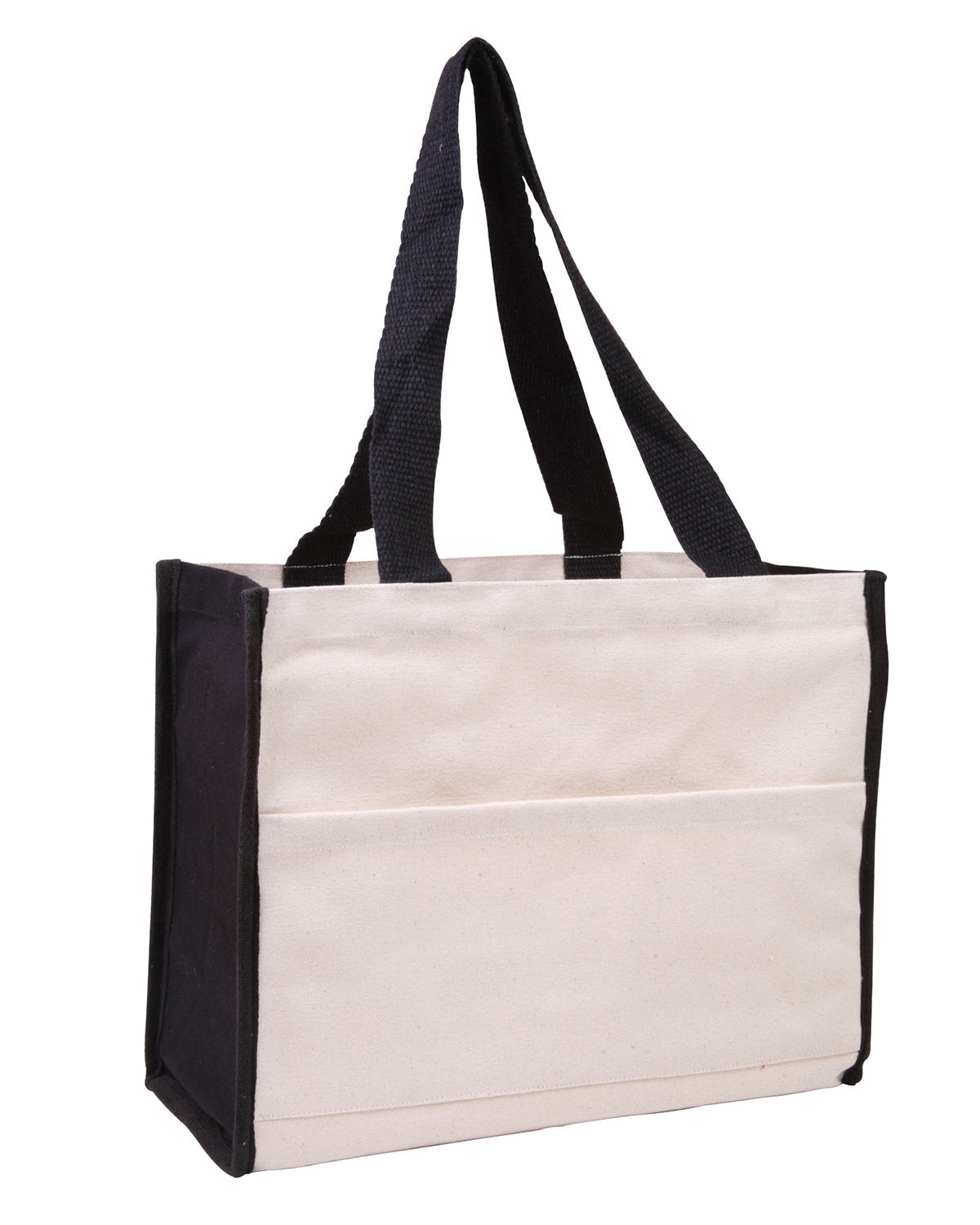 Prime Line Cotton Gusset Accent Box Tote Bag